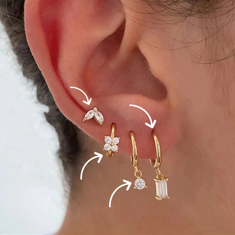 Conjunto de brincos Amélie