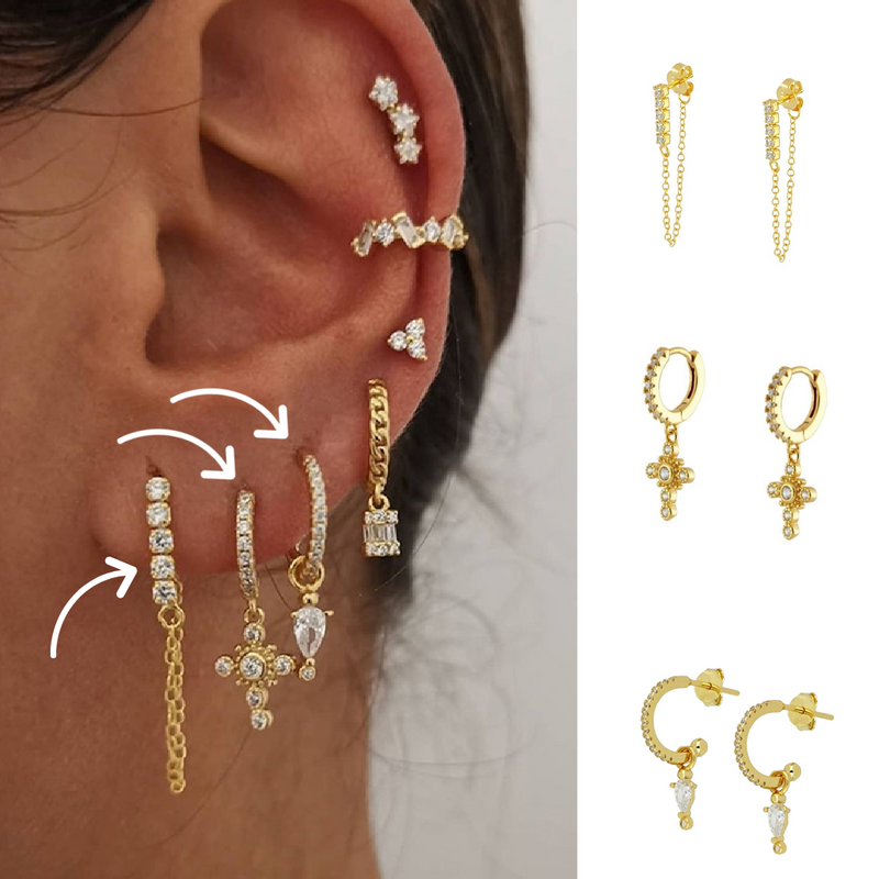 Conjunto de Brincos Amalfi 316L